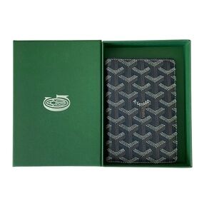 Goyard Grenelle Passport Cover Card Holder Wallet Blue NEW IN BOX